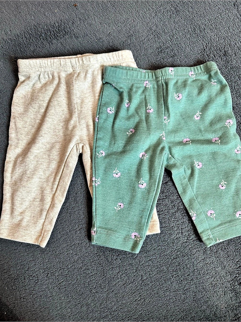 Carter’s Baby Pants Floral Green & Cream